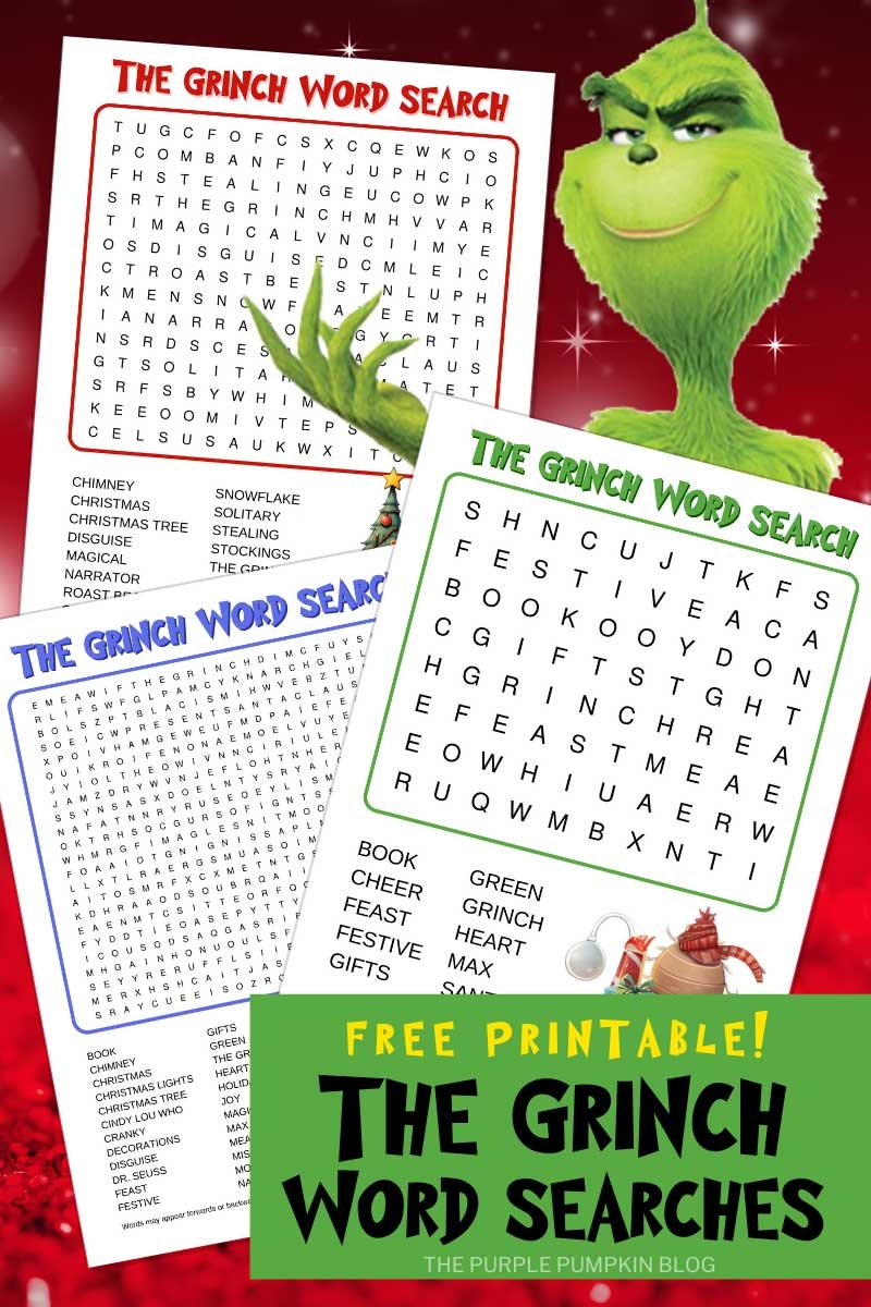 The Grinch Word Search Printable The Grinch Word Search Printable