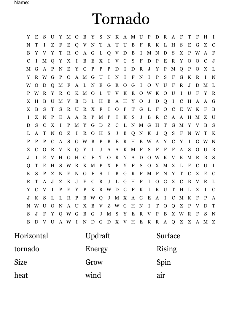 Tornado Word Search WordMint Tornado Word Search WordMint