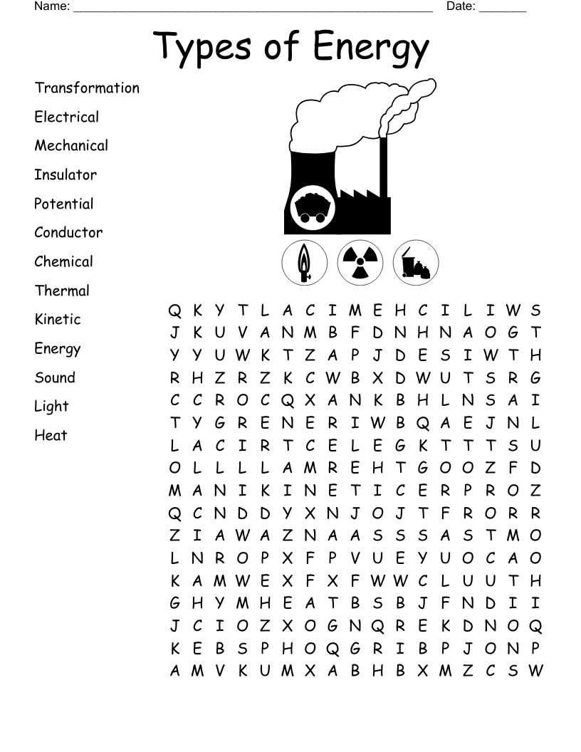 Types Of Energy Word Search WordMint Types Of Energy Word Search WordMint