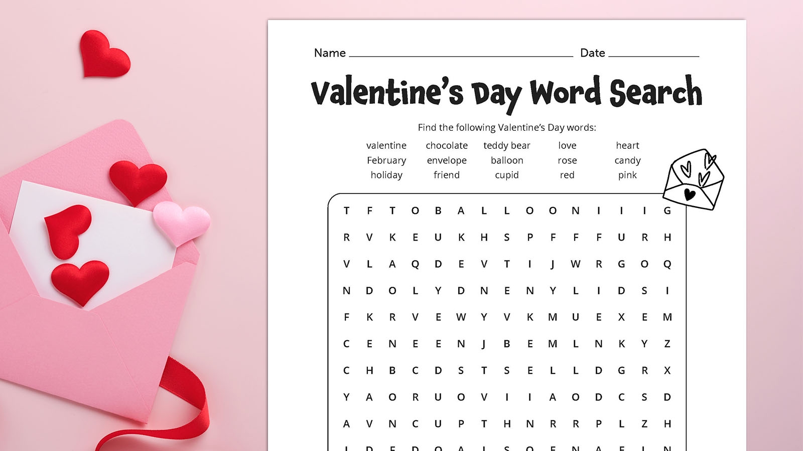 Free Printable Valentine Word Search Puzzles