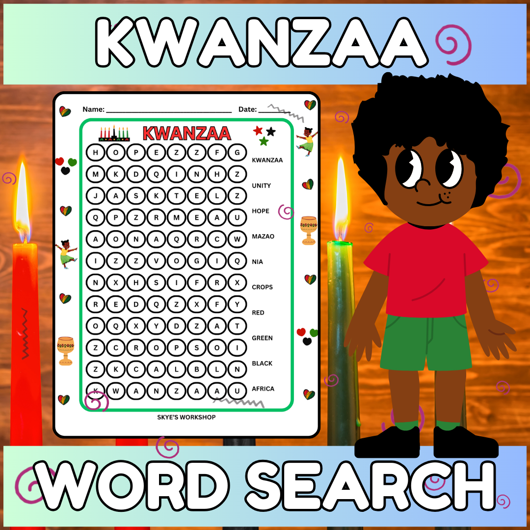 What Is Kwanzaa Word Search And Writing Activity To Celebrate The What Is Kwanzaa Word Search And Writing Activity To Celebrate The