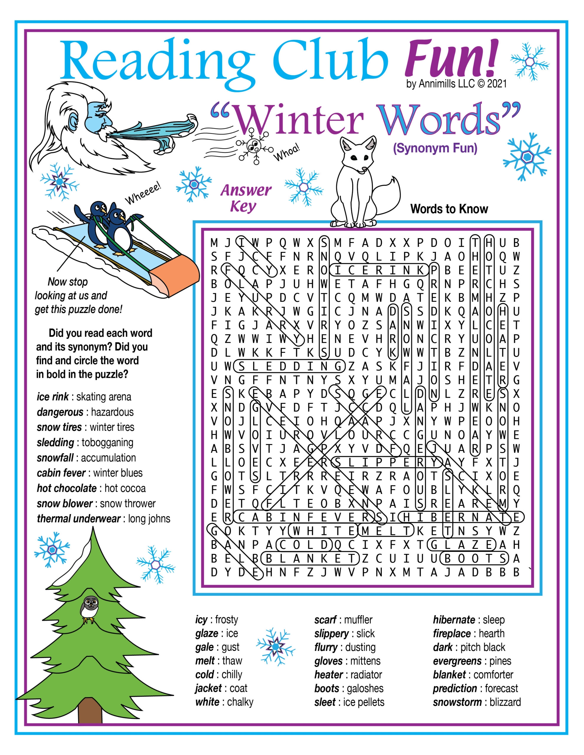 Winter Vocabulary Synonyms Printable Crossword Puzzle U0026 Word Search Made By Teachers Winter Vocabulary Synonyms Printable Crossword Puzzle U0026 Word Search Made By Teachers