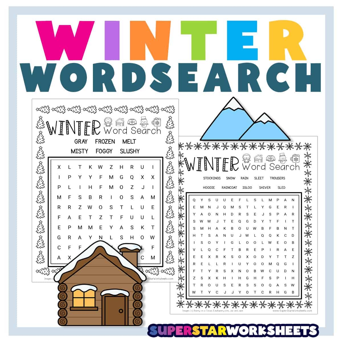 Winter Word Search Superstar Worksheets Winter Word Search Superstar Worksheets