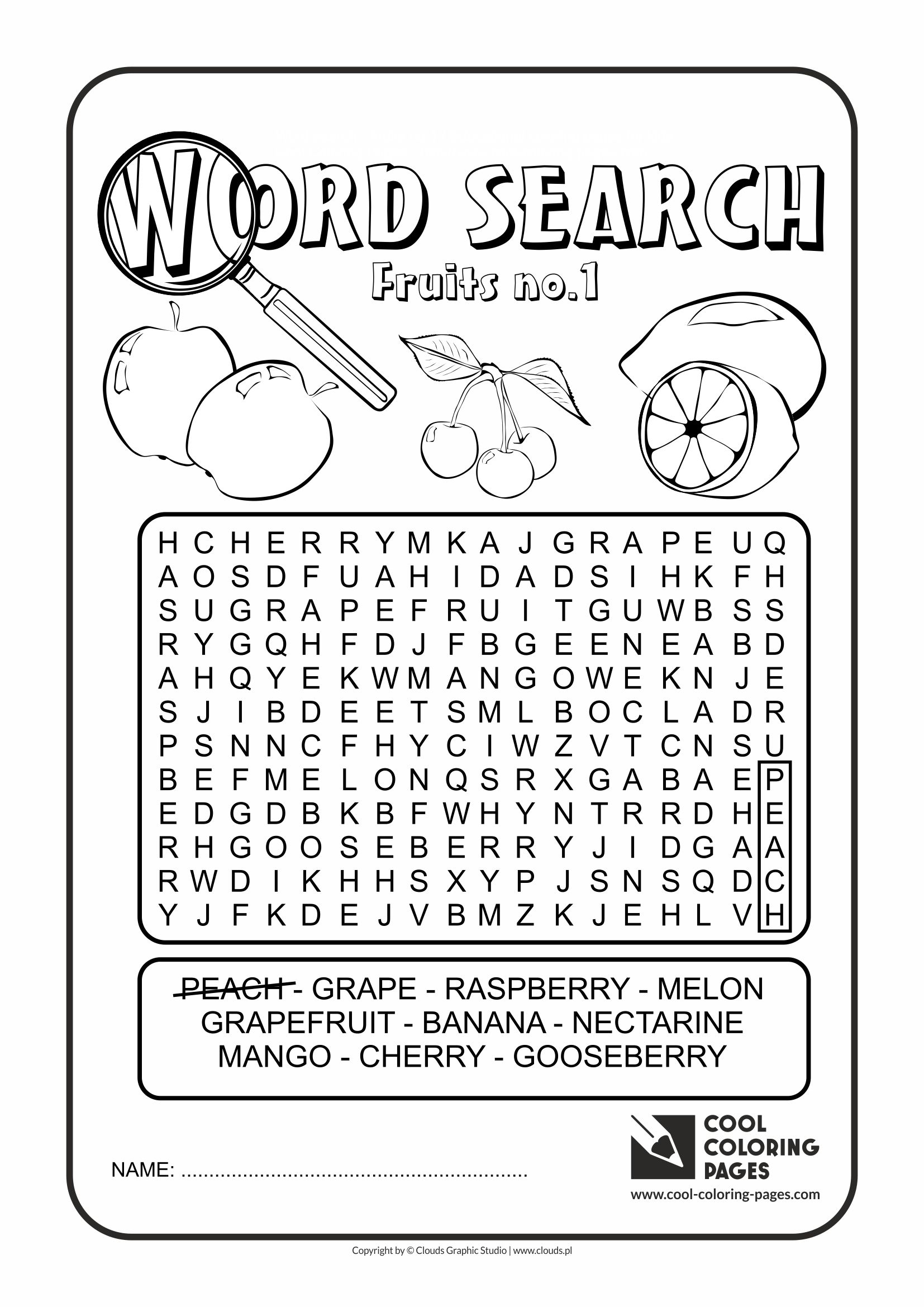 Word Search Cool Coloring Pages Word Search Cool Coloring Pages