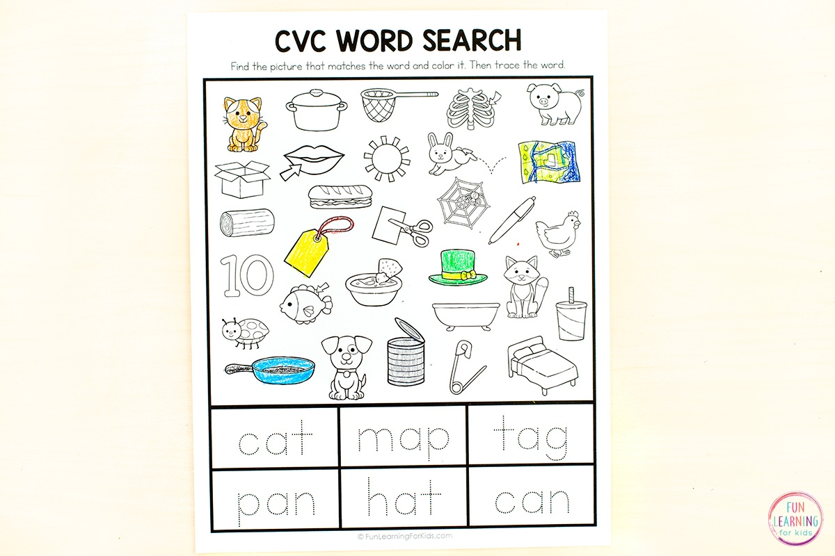 Word Search CVC Worksheets Free Printable Word Search CVC Worksheets Free Printable