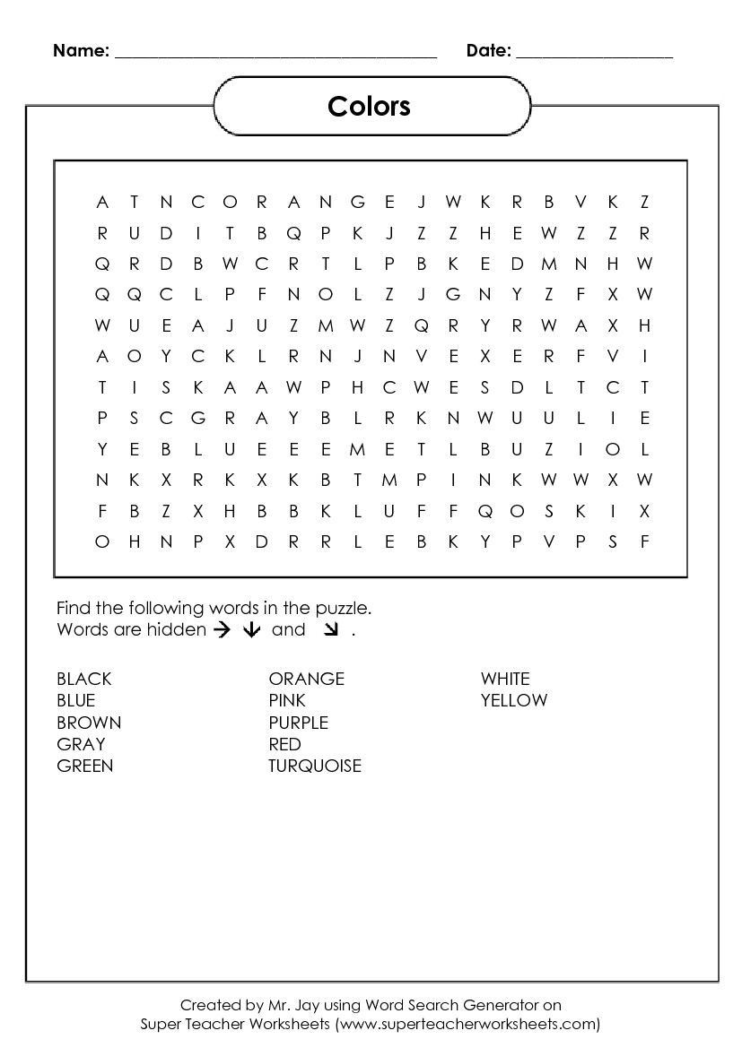 Search Words Puzzle Printables Search Words Puzzle Printables