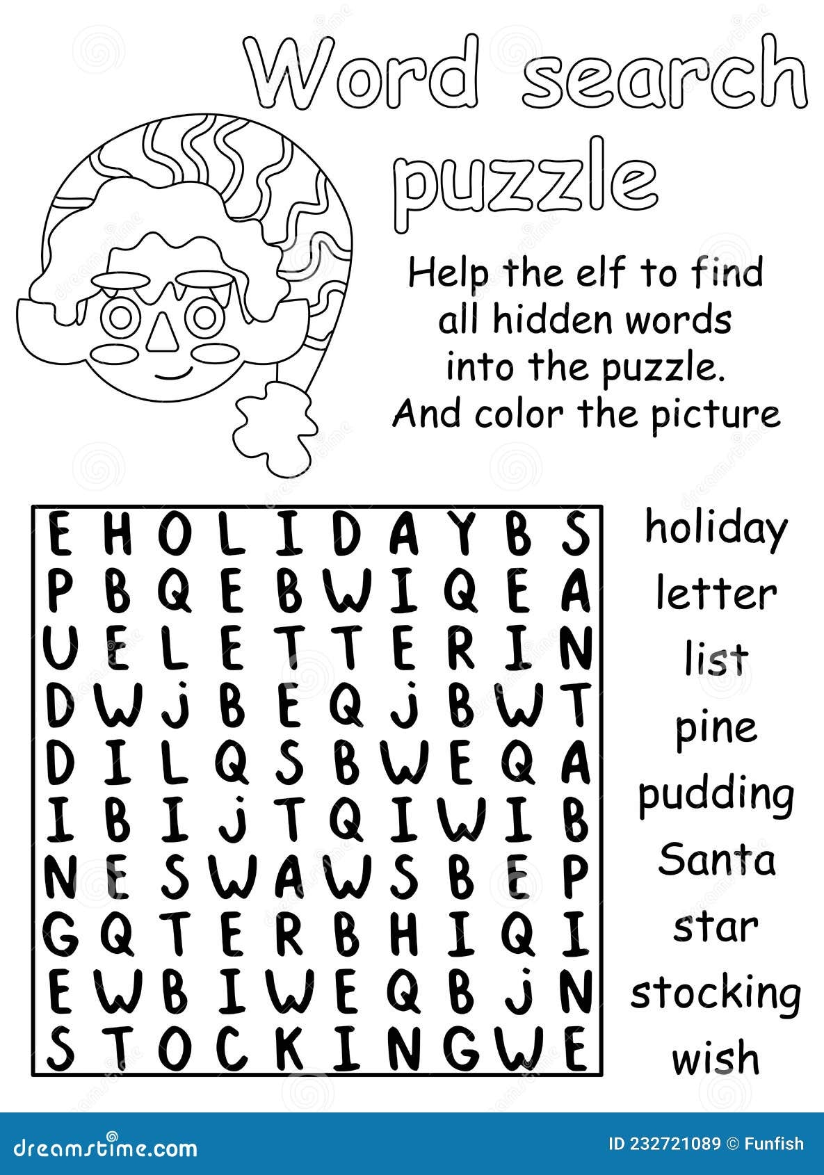 Word Search Puzzle With Little Cartoon Elf Black And White Activity Page For Kids Vector Illustration Funny Educational Stock Vector Illustration Of Game List 232721089 Word Search Puzzle With Little Cartoon Elf Black And White Activity Page For Kids Vector Illustration Funny Educational Stock Vector Illustration Of Game List 232721089