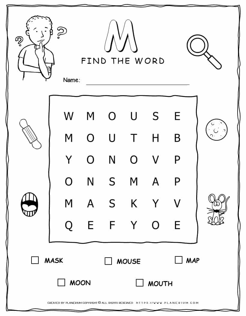 Moon Word Search Printable Moon Word Search Printable