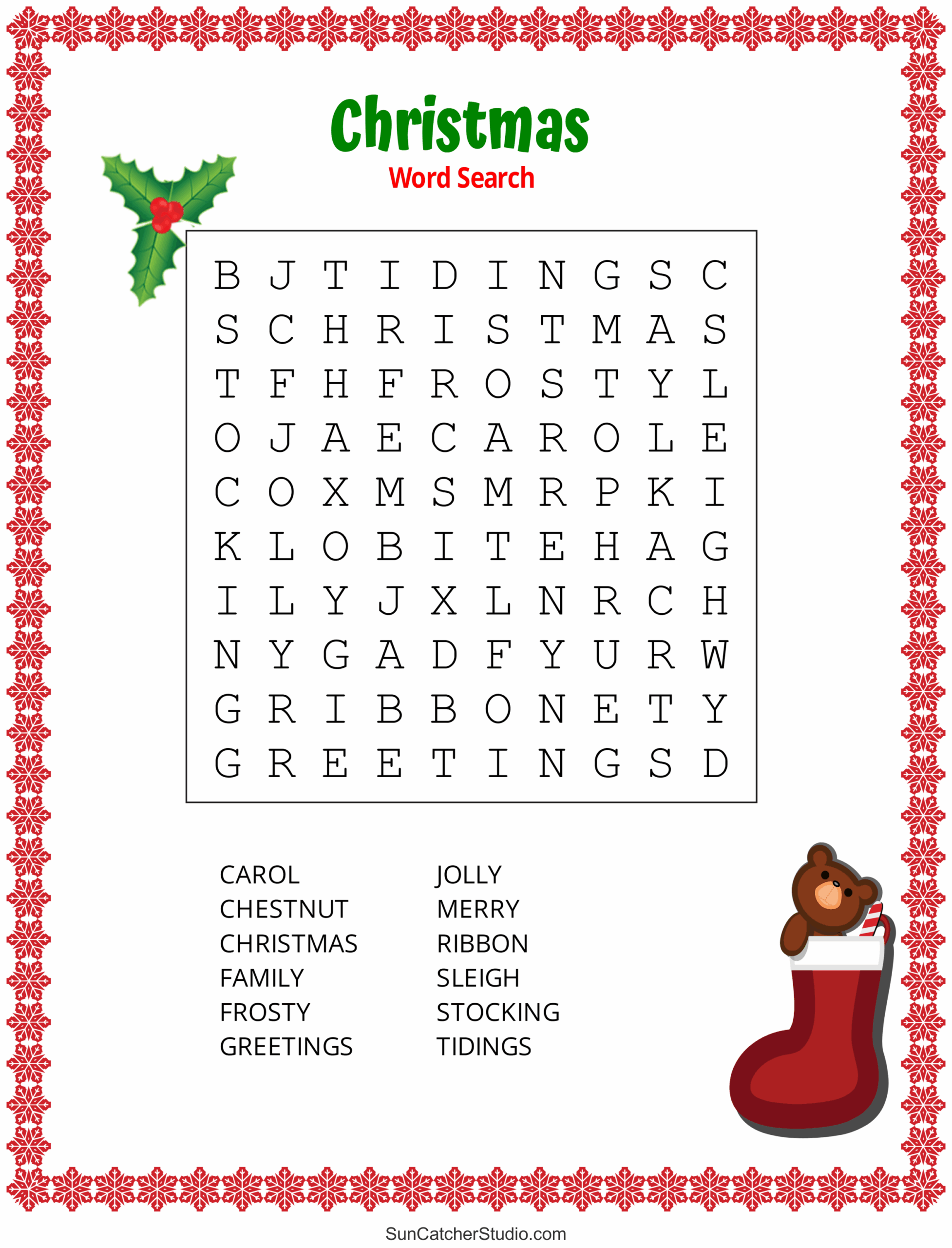 Christmas Word Search Free Printable PDF Puzzles Free Printables Monograms Design Tools Patterns U0026 DIY Projects Christmas Word Search Free Printable PDF Puzzles Free Printables Monograms Design Tools Patterns U0026 DIY Projects